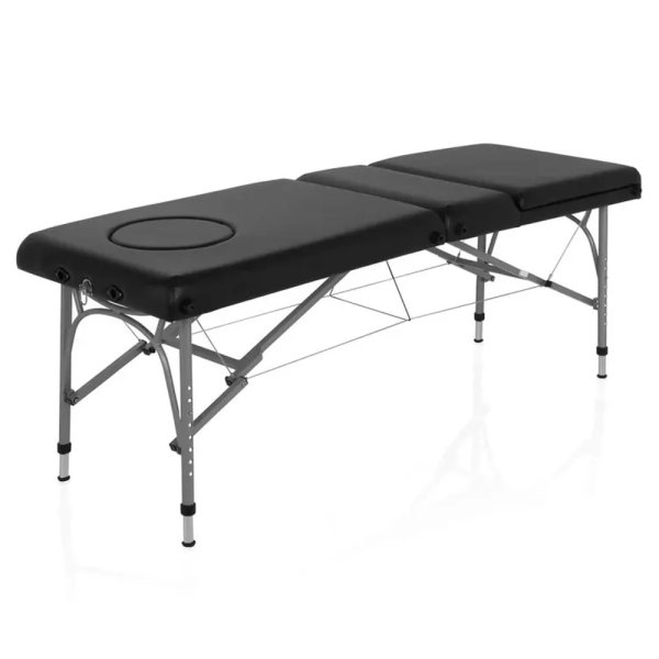 Kofferliege und Massageliege 3-teilig klappbar ZenGrowth Athlete Untersuchungsliege schwarz